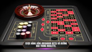 Cược hàng xóm (Neighbor bets) và đường đua trong Roulette.